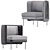 Contemporary Leather Lounge Armchair 3D model small image 6