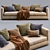 Premium Flexform Magnum Leather Sofa 3D model small image 2