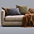 Premium Flexform Magnum Leather Sofa 3D model small image 3