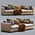 Premium Flexform Magnum Leather Sofa 3D model small image 4