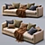 Premium Flexform Magnum Leather Sofa 3D model small image 6