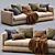 Premium Flexform Magnum Leather Sofa 3D model small image 7