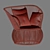 Brazilian Boho Rattan Armchair 3D model small image 12