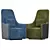 Modern Foster Armchair: Stylish and Comfortable 3D model small image 3