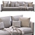 Sleek Minotti Andersen Sofa 3D model small image 1