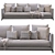 Sleek Minotti Andersen Sofa 3D model small image 7