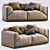 Meridiani Bacon Sofa: Stylish and Versatile Furniture 3D model small image 3