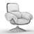 Rotating Rattan Chair with Cushion 3D model small image 6