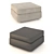 Versatile Pouf Sofa: Fabric meets Leather 3D model small image 1