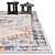 Luxury Duo Carpets Set 3D model small image 3