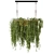 Natural Wood Indoor Hanging Plants with Macrame Décor 3D model small image 5