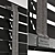 Black Metal Blinds - 600mm 35mm 3D model small image 4