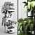 Metal Vase Plant Stand: Stylish Indoor Plant Holder 3D model small image 3