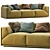 Bacon-inspired Meridiani Sofa: Modern, Stylish and Comfortable 3D model small image 1