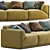 Bacon-inspired Meridiani Sofa: Modern, Stylish and Comfortable 3D model small image 6