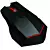 Black Gaming Mouse with Red Backlight 3D model small image 1