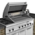 DCS Gas Grill with Side Burners: Ultimate Outdoor Cooking Solution 3D model small image 2