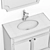 Elegant Compact Downton Bathroom Cabinet 3D model small image 3