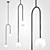 Minimalist Pendant Light with Globe Shades 3D model small image 3