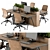 Modern Office Furniture Set: Employee 29 3D model small image 1