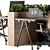 Modern Office Furniture Set: Employee 29 3D model small image 3