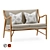 Copenhagen Retro Love Seat 3D model small image 1