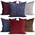 Luxury Home Decor Pillows Set 3D model small image 1