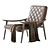 Sophisticated Fynn Saddle Armchair 3D model small image 2