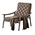 Sophisticated Fynn Saddle Armchair 3D model small image 4