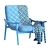 Sophisticated Fynn Saddle Armchair 3D model small image 5