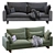 Modern West Elm Harmony Sofa 3D model small image 5