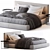 Modern Luxury Richard Bed: The Perfect Blend of Style and Comfort 3D model small image 1