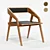 Sleek Katakana Dining Chair 3D model small image 1