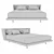 Elevate Your Bedroom with B&B Italia NOONU Bed 3D model small image 3