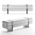 Minimalist Apua Bench: Bruno Moinard Éditions 3D model small image 2