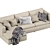 Elegant Hadley Modular Sofa 3D model small image 2