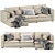 Elegant Hadley Modular Sofa 3D model small image 6