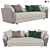 Luxury Fendi Casa Ceasar Sofa 3D model small image 3