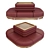 Cafe Corner Sofa Set 3D model small image 2