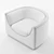Contemporary Aria Upholstered Chair 3D model small image 6