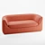 Mid-Century Aria Sofa: Sleek, Curved, and Cozy 3D model small image 1