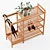 Bamboo Entryway Organizer: Stylish & Functional 3D model small image 3