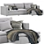 Elegant Coco Republic Hadley Modular Sofa 3D model small image 1