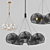 Elegant Brass Pendant Lights 3D model small image 3