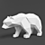 Polygonal Bear Sculpture 3D model small image 3