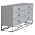 Modern Cross Chest of Drawers 3D model small image 4