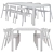 Primum Modern Dining Set 3D model small image 6