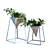 Elegant Plant Vase Set 3D model small image 3