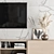 Elegant Fusion: Marble & Wood TV Wall 3D model small image 3