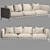 Contemporary Flexform Sofa 3D model small image 1